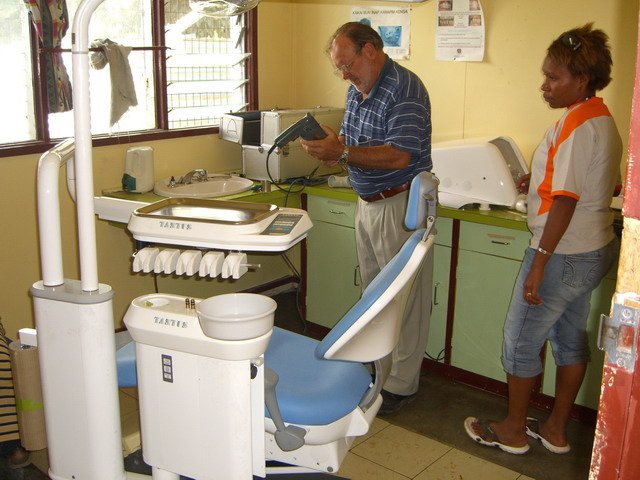 Installation of new dental suite at Wabag Hospital, Enga Province, PNG