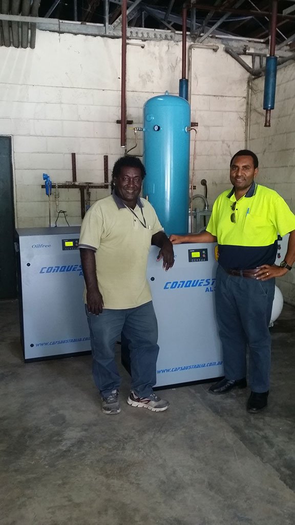 Installation of new medical air and suction equipment at the National Referral Hospital, Honiara, Solomon Islands